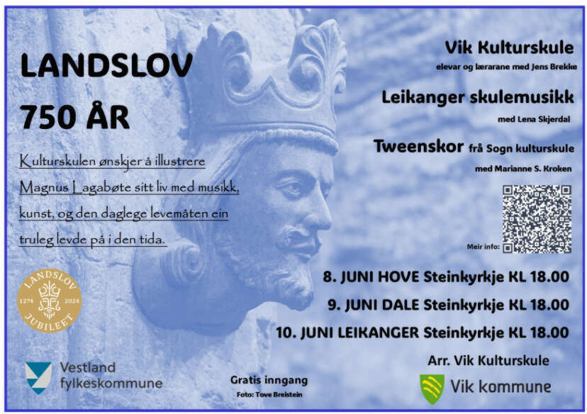 Plakat for konsert med Vik kulturskule